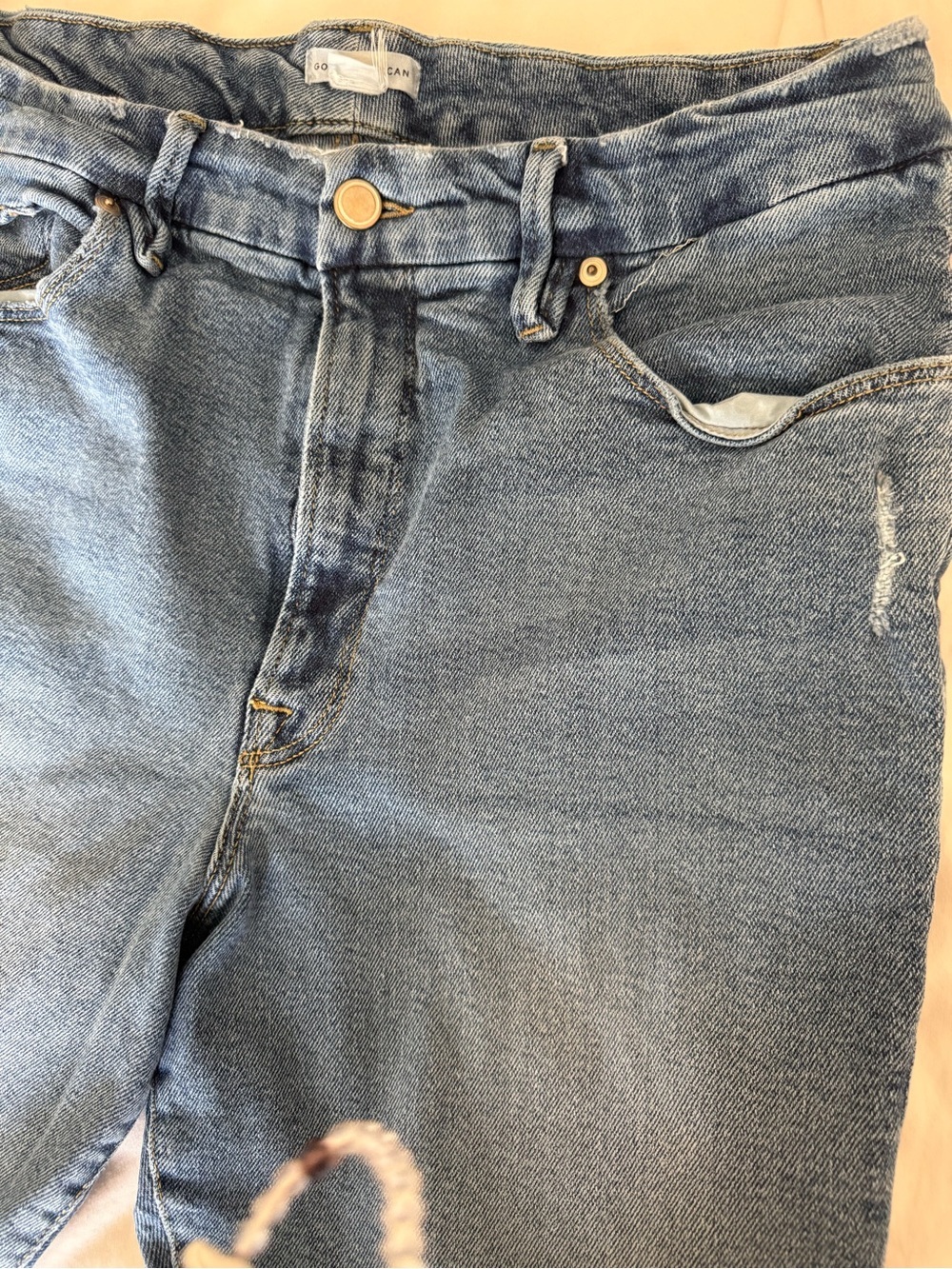 Good American Size 15 Medium Wash Straight Leg Jeans 31” Inseam - Picture 8 of 8